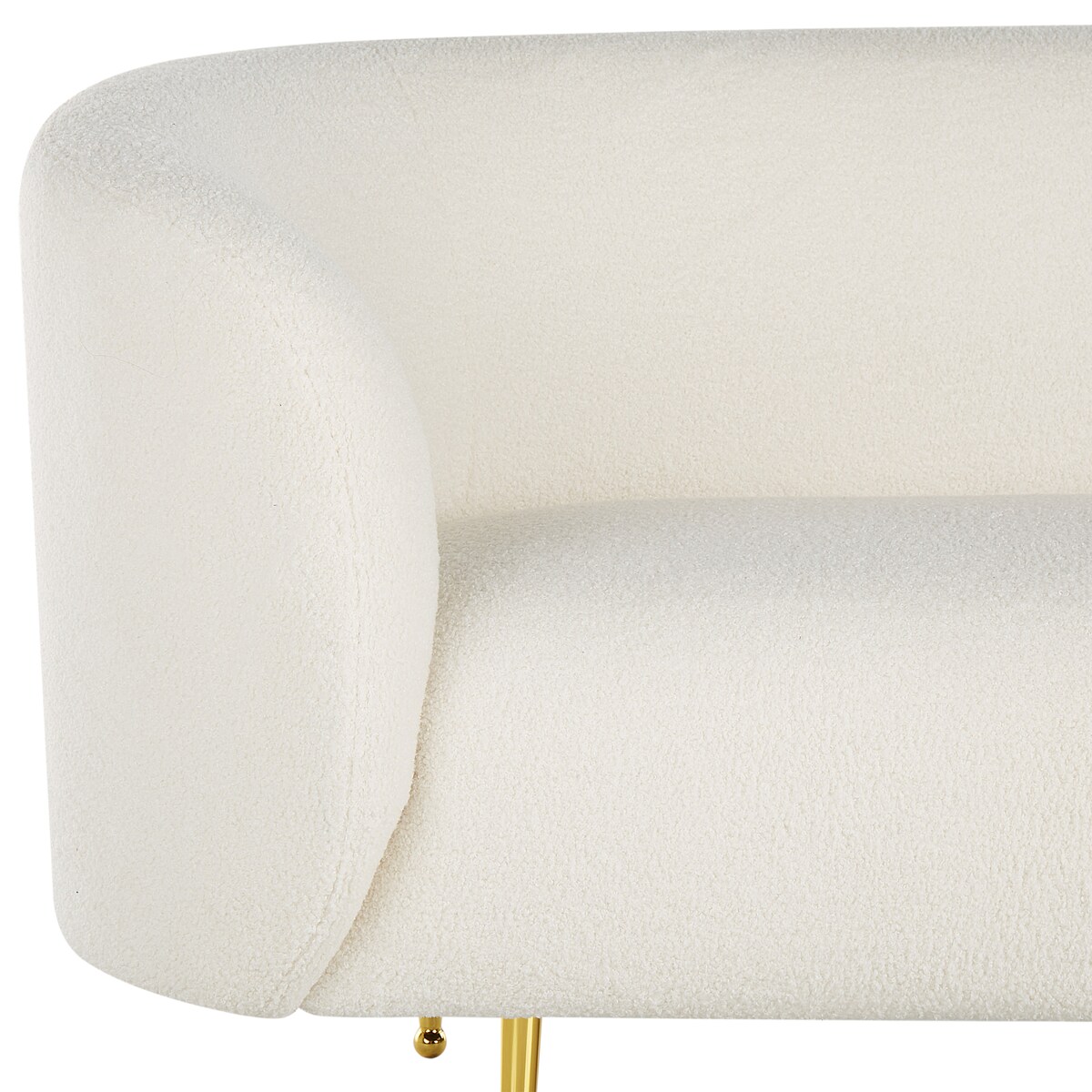 Sofa dla 2 osób LOEN Boucle Biały