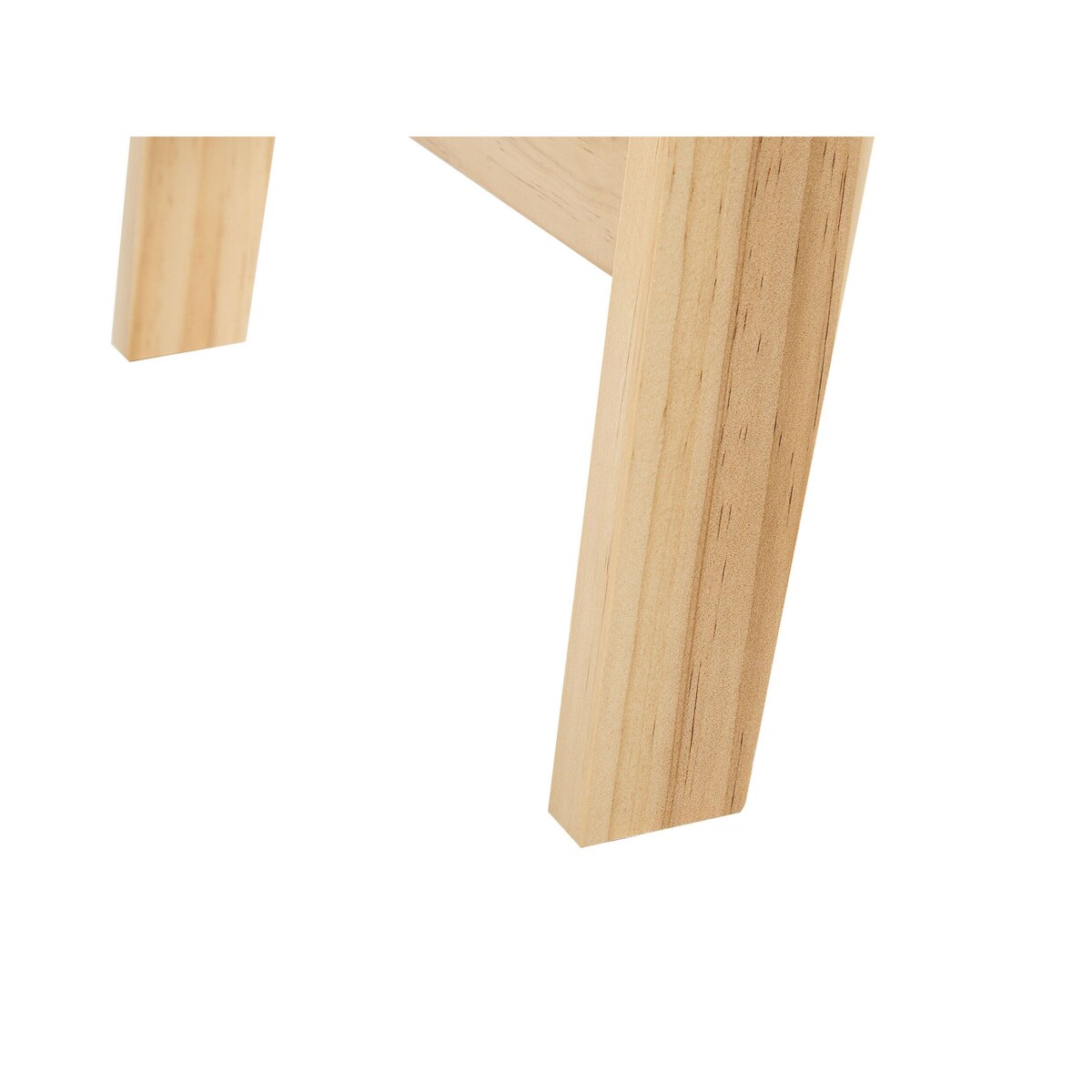 Konsola 2 szuflady biała z jasnym drewnem SULLY