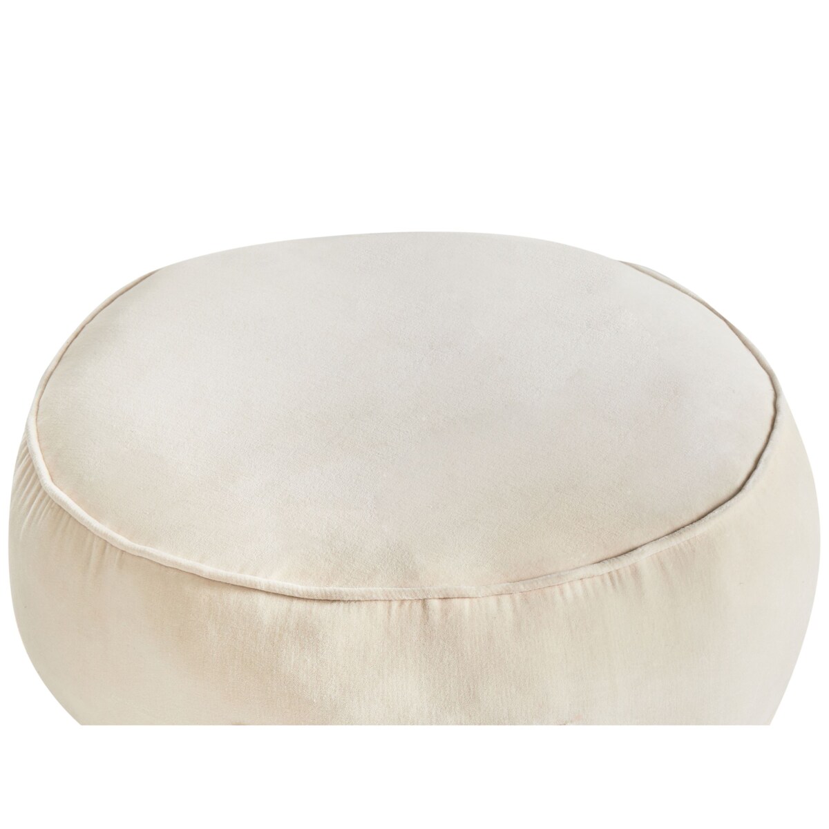 Puf YULLE Welur Jasnobeżowy