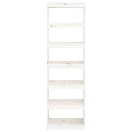 vidaXL Regał na książki/przegroda, biały, 60x30x199,5 cm, sosnowy