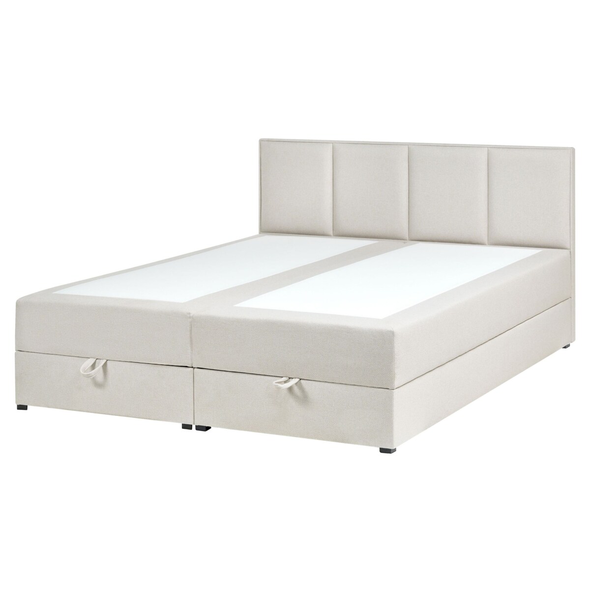 Łóżko kontynentalne z pojemnikiem BARONET 160 x 200 cm Złamana biel