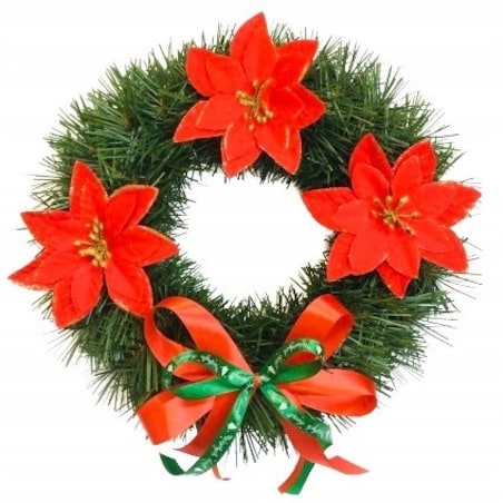 WIANEK ŚWIĄTECZNY sztuczny na drzwi okno stół gotowy gwiazda dekoracja