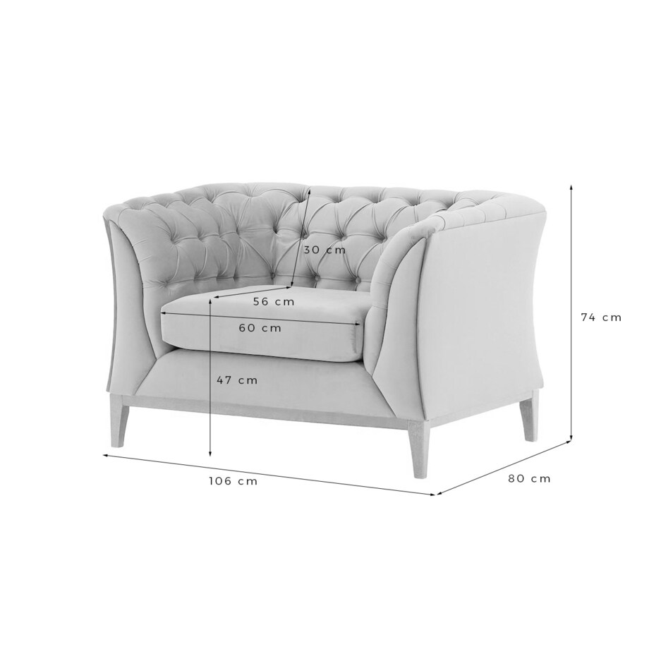 Fotel Chesterfield Modern Wood-Velluto 19