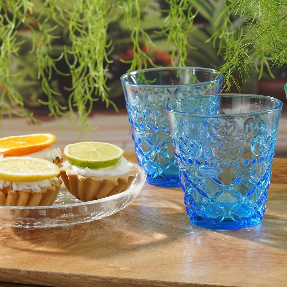 VILLA ITALIA Szklanka niebieska 270 ml SARAY