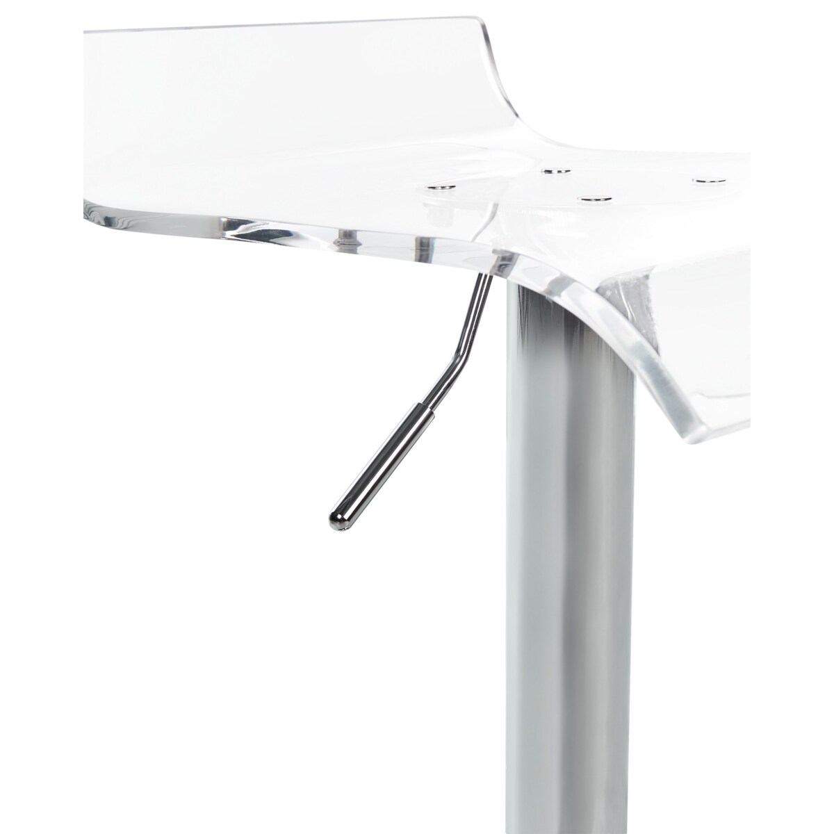 Zestaw 2 krzeseł barowych NEUM Obrotowy Przezroczysty