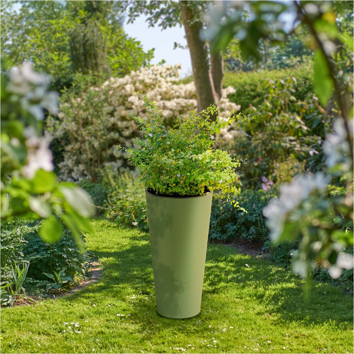 Donica Doniczka Ogrodowa 25 Cm Na Taras Do Ogrodu Domu Eco Wood Zielony