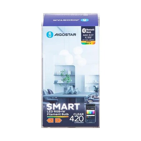 inteligentna żarówka bluetooth mesh a60 4.9w rgbw