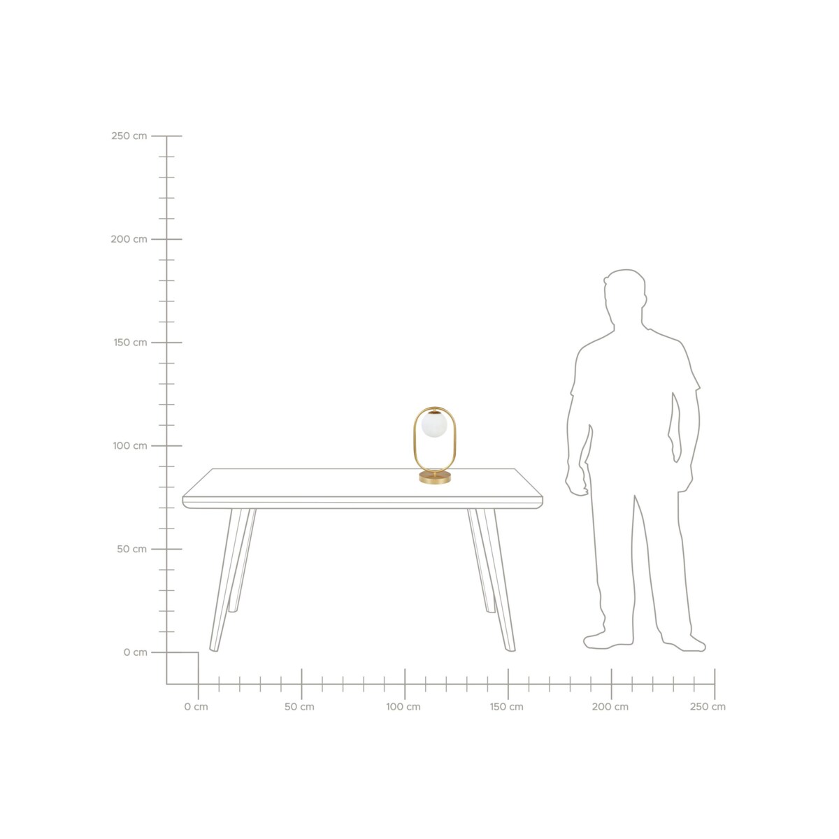 Lampa stołowa metalowa złota YANKEE