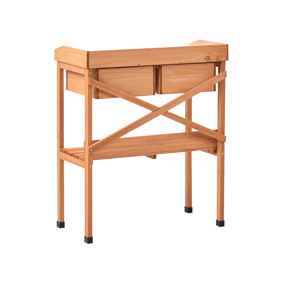 Stół ogrodniczy RAVANUSA Drewno jodłowe 77 cm 37 cm Jasnobrązowy