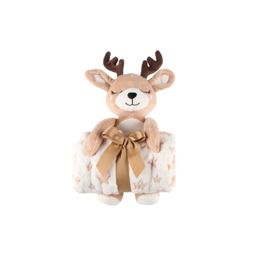 Polarowy koc z maskotką, 75 x 100 cm