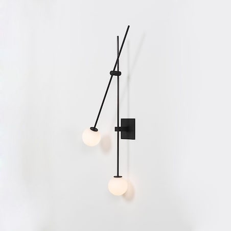 Kinkiet lampa ścienna czarna APP1595-2W black