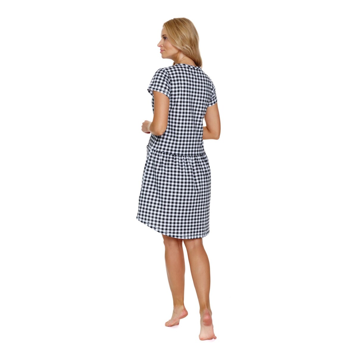 koszula nocna damska z asymetrycznym tyłem