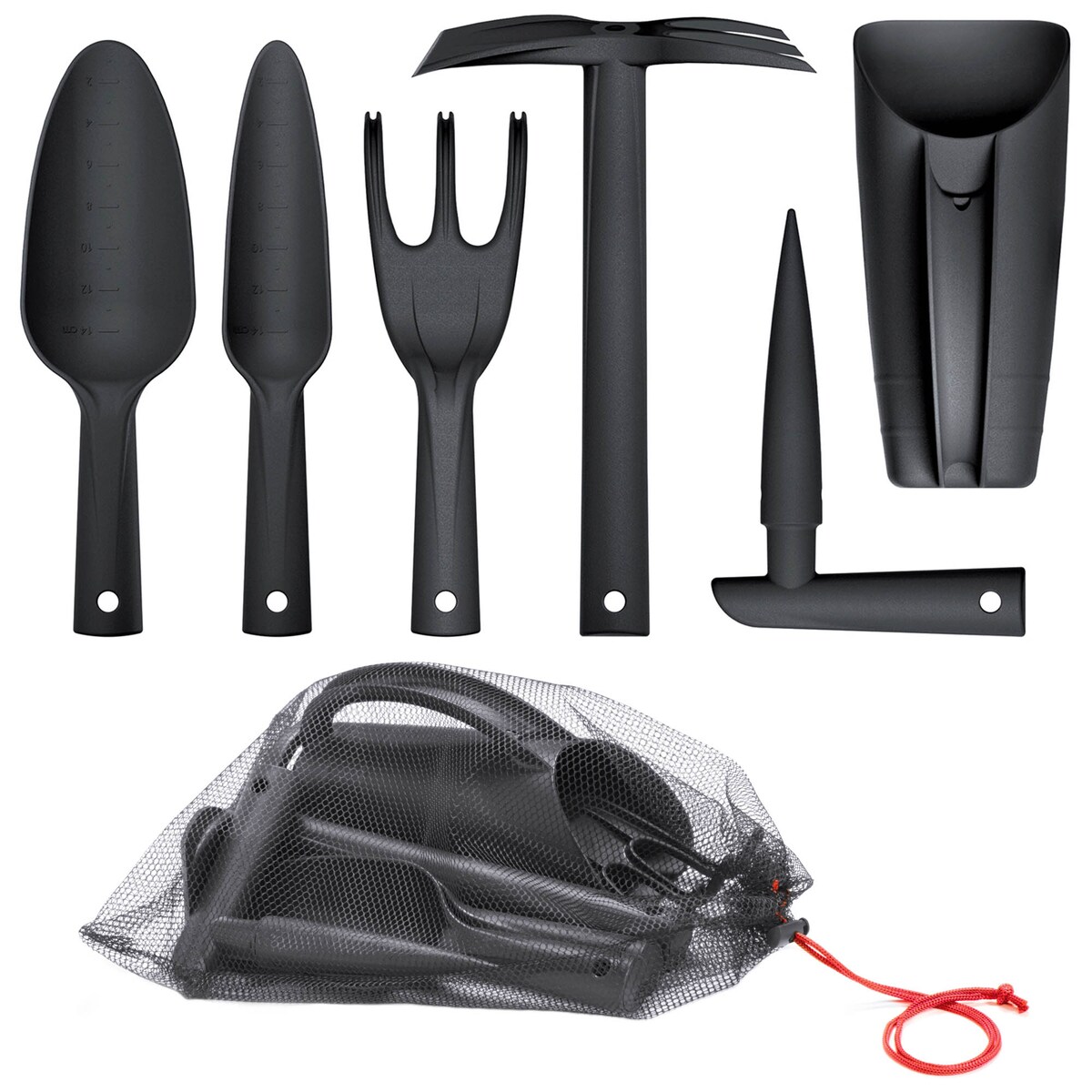 Zestaw Narzędzi Ogrodniczych Grabki Łopatka 6 El.