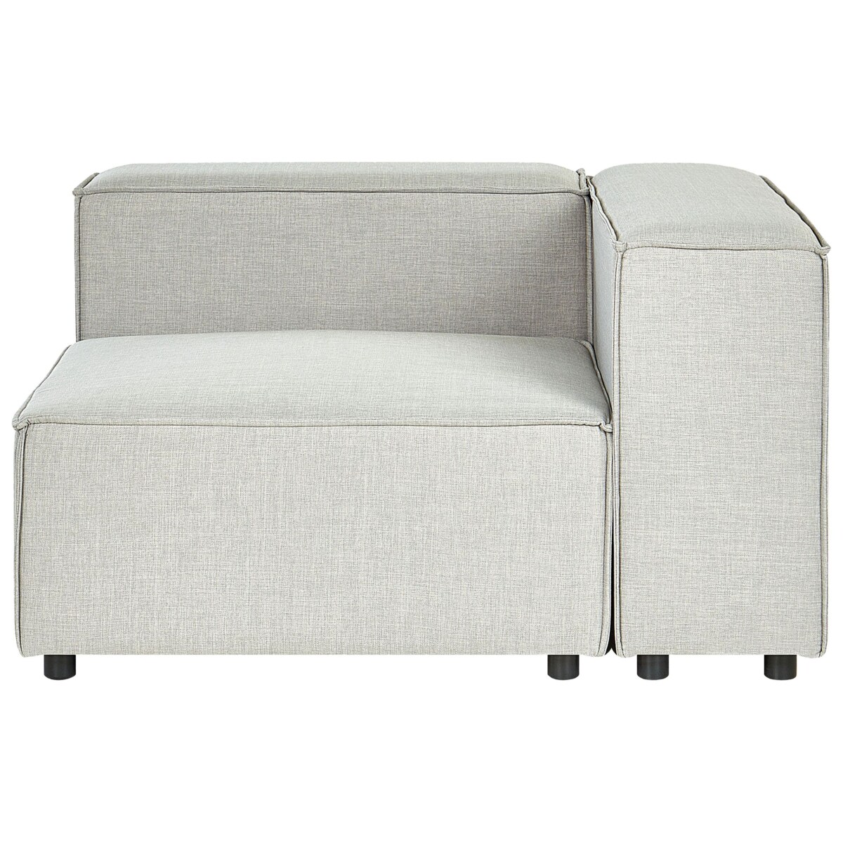 Narożnik modułowy 3-osobowy lniany prawostronny szary APRICA