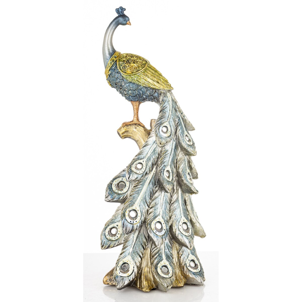 Dekoracja - Paw 26x10,5x8 cm ZAMPA złoty