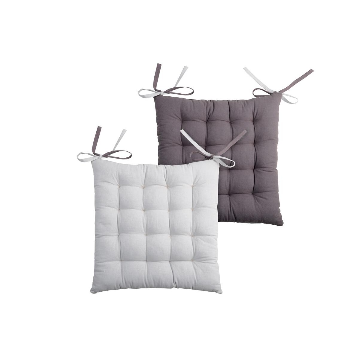 Poduszka na krzesło wiązana DUO, 100% bawełny, 40 x 40 cm