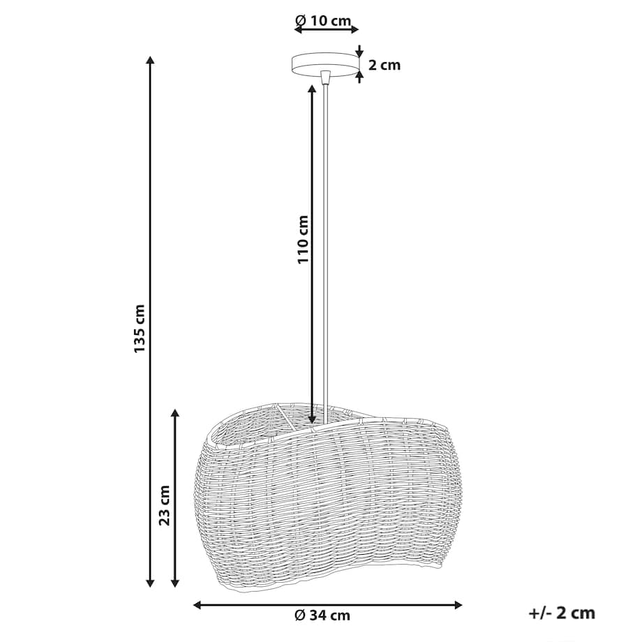 Lampa wisząca COAMO Rattan Naturalny