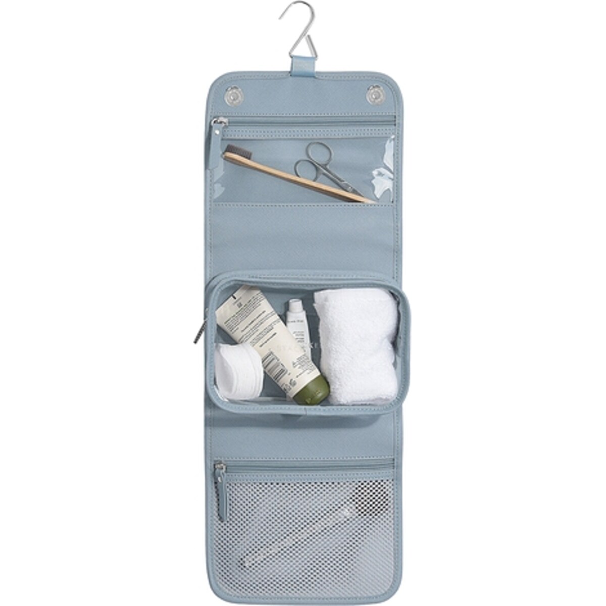 Kosmetyczka podróżna do zawieszenia Stackers szaroniebieska