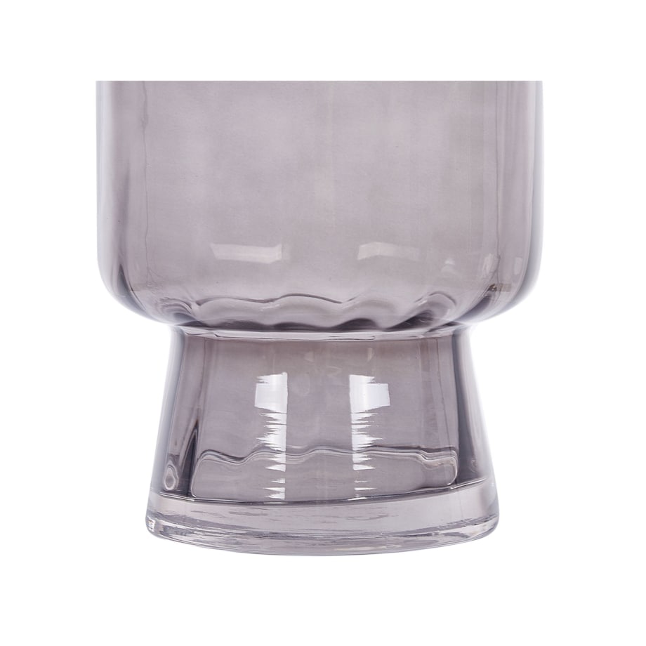 Wazon na kwiaty szklany 26 cm szary MEGALO