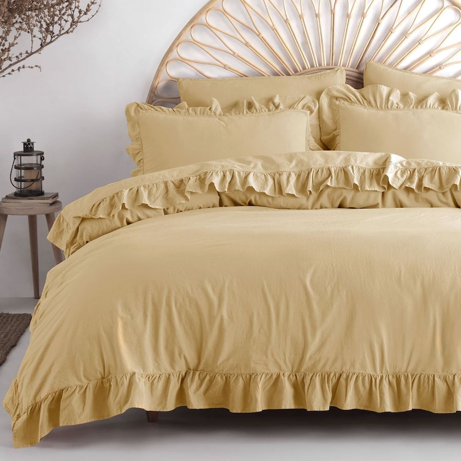 Pościel bawełniana 220x200 Stonewashed Exclusive, Soybean