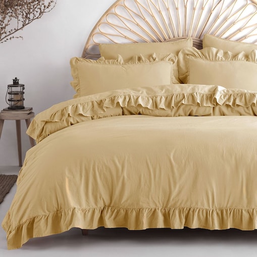 Pościel bawełniana 220x200 Stonewashed Exclusive, Soybean