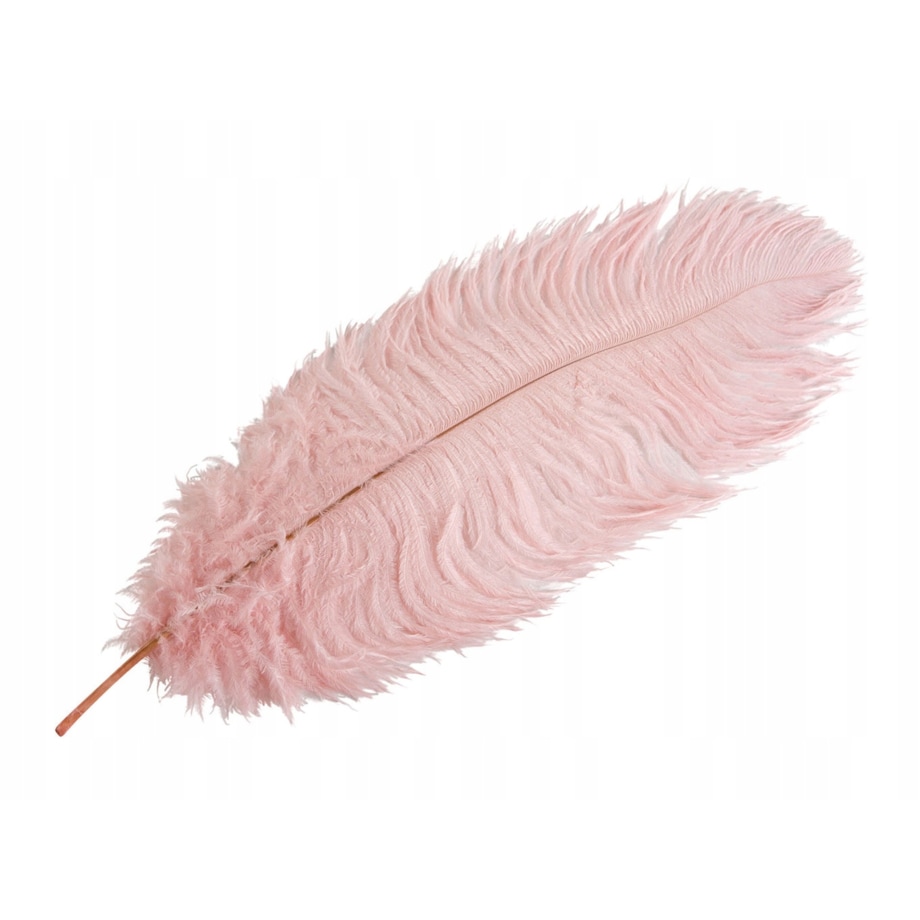 PIÓRO STRUSIE dekoracyjne RÓŻOWE 45cm