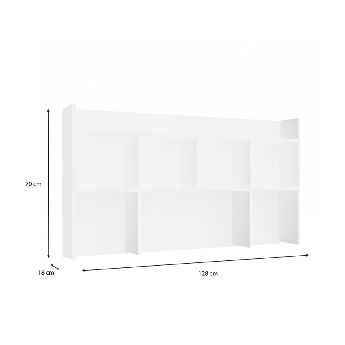 Nadstawka do Biurka 130 cm BIAŁA Regał Na Książki Dokumenty