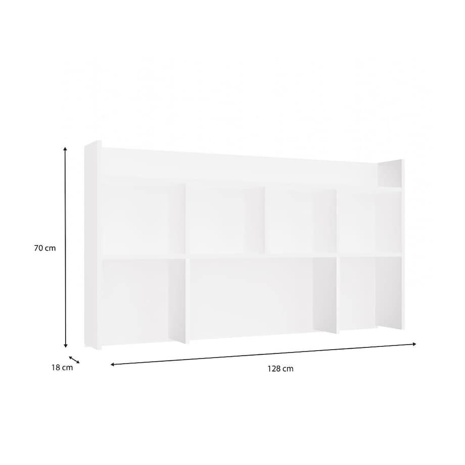 Nadstawka do Biurka 130 cm BIAŁA Regał Na Książki Dokumenty