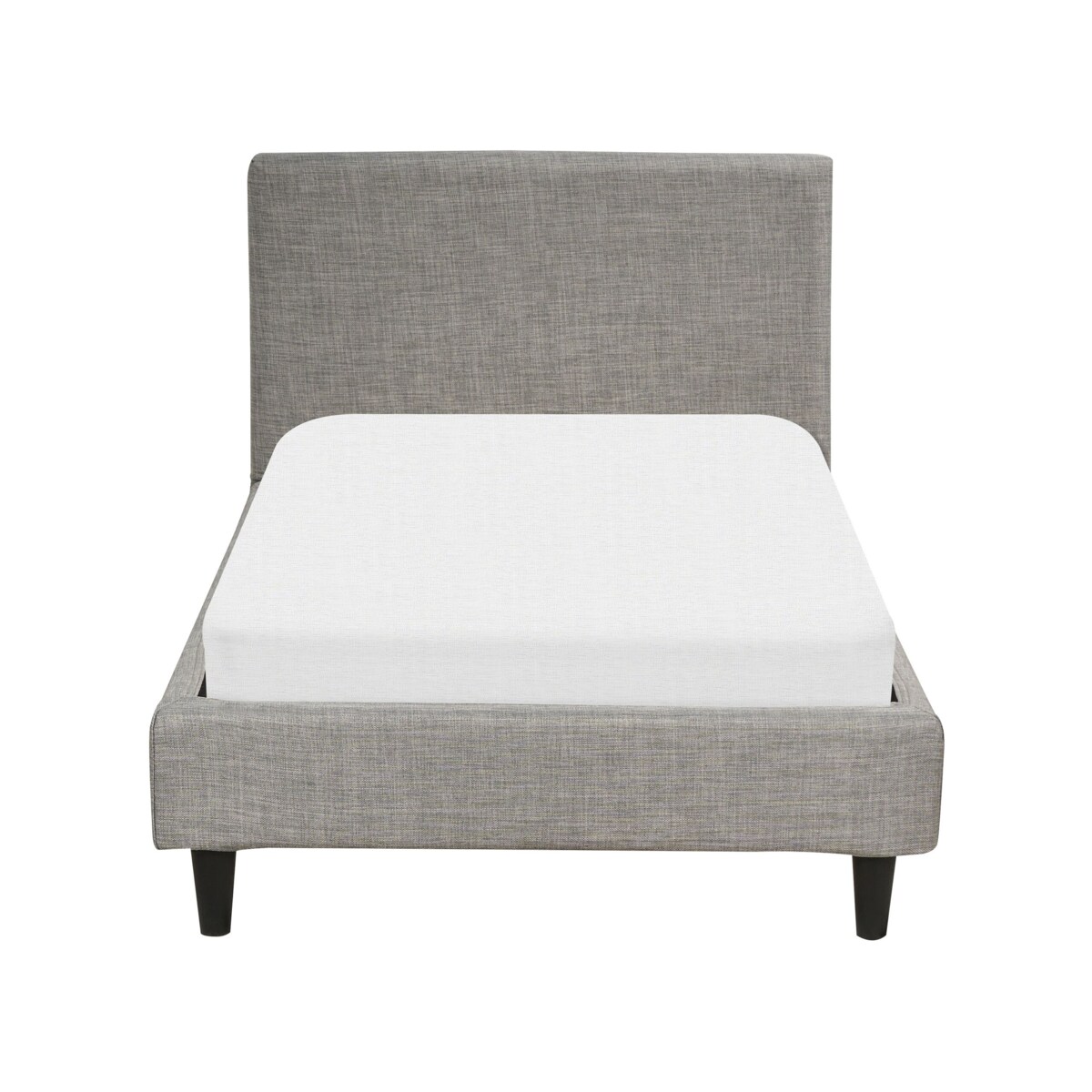 Łóżko 90 x 200 cm jasnoszare FITOU