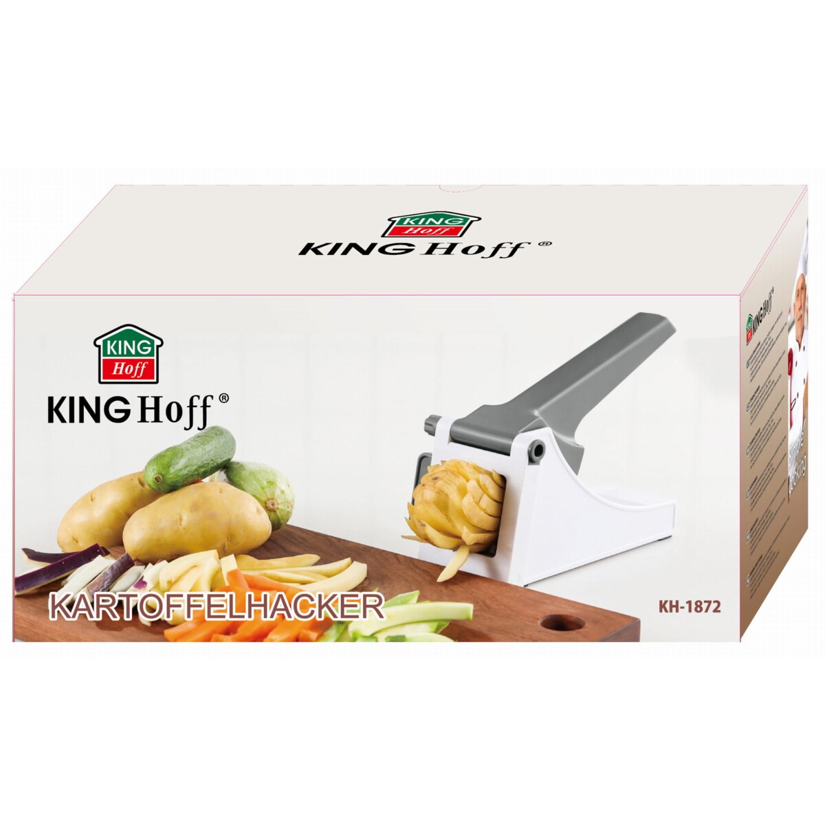 Maszynka ręczna do krojenia ziemniaków frytek biała KINGHOFF