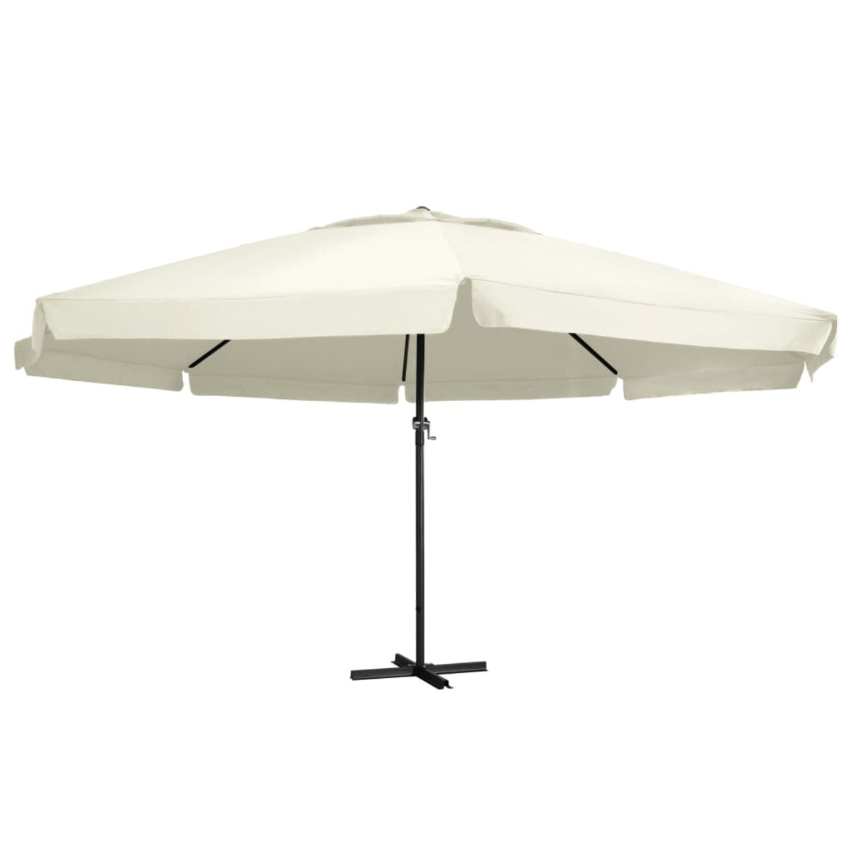 vidaXL Parasol ogrodowy na aluminiowym słupku, 600 cm, piaskowy