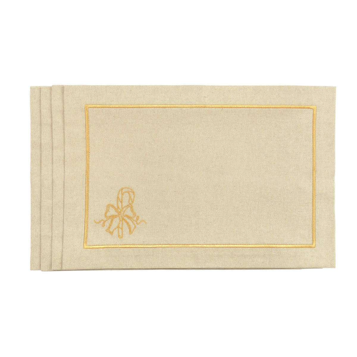 Podkładki Candy Cane Jouful Christmas Goldenline – komplet 4 szt.