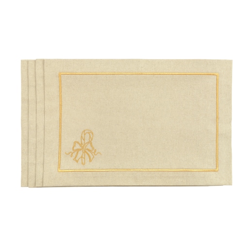 Podkładki Candy Cane Jouful Christmas Goldenline – komplet 4 szt.