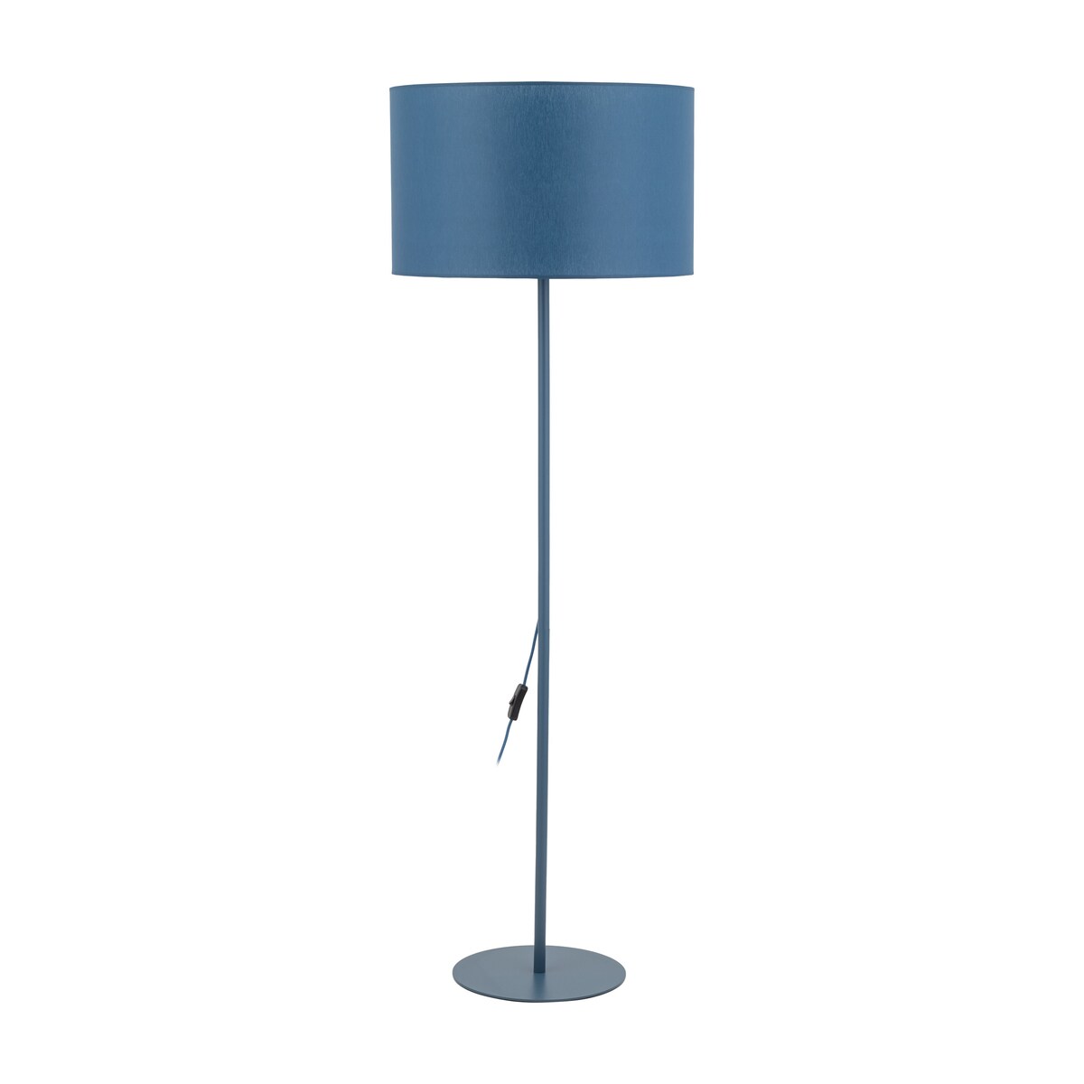 Lampa Stojąca Tk Lighting Dalum Granatowa Podłogowa 1Xe27 Abażur 50Cm, Wysokość 151Cm