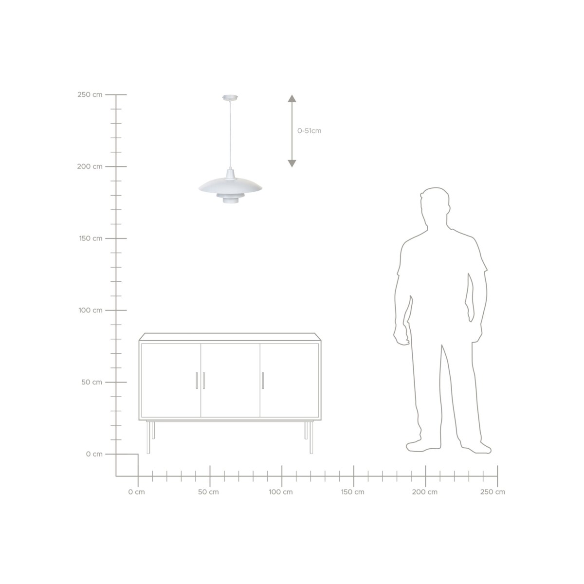 Lampa wisząca metalowa biała DEEL