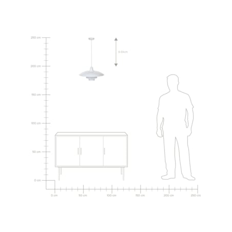 Lampa wisząca metalowa biała DEEL