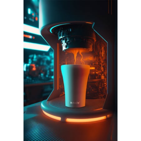 Kubek termiczny do kawy z powłoką ceramiczną Dr.Bacty Apollo - 227 ml - biały