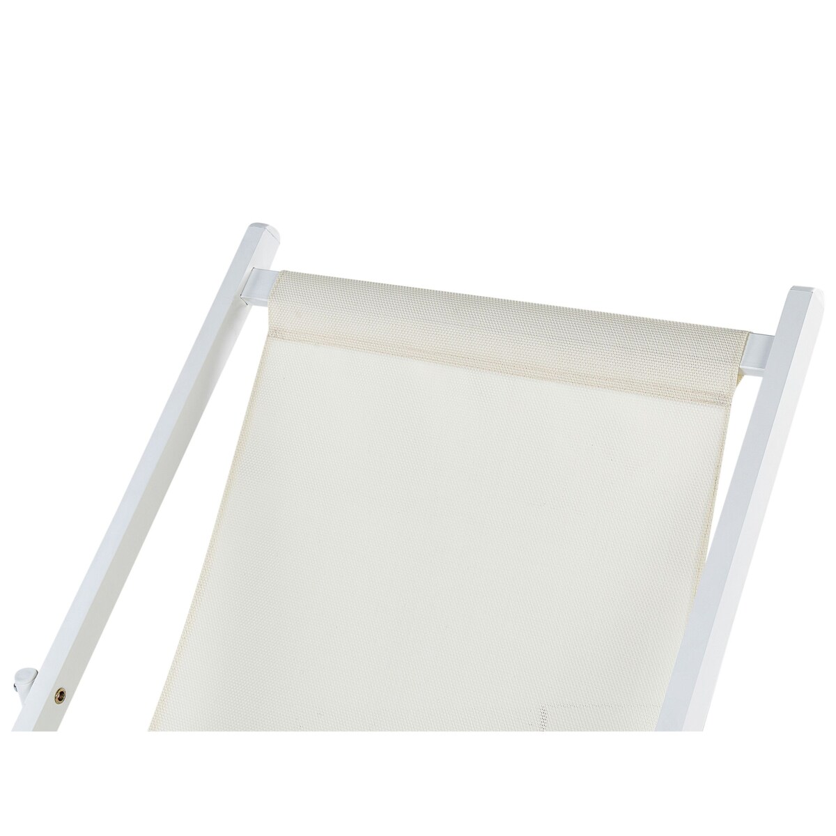 Leżak ogrodowy beżowo-biały LOCRI II