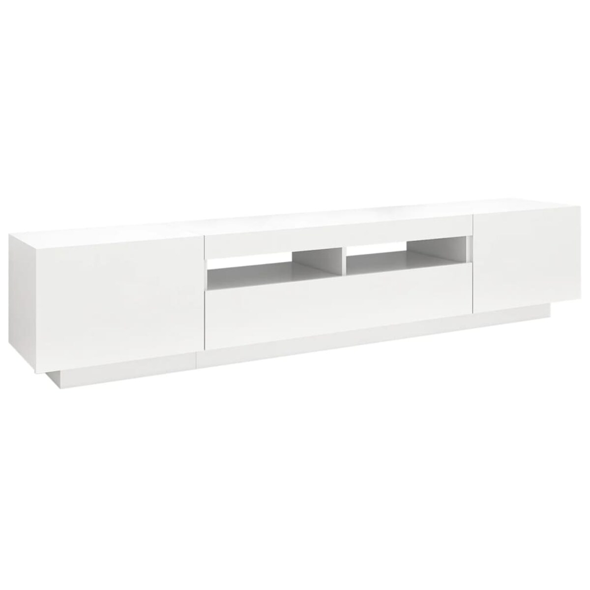 vidaXL Szafka pod TV z oświetleniem LED, biała, 200x35x40 cm