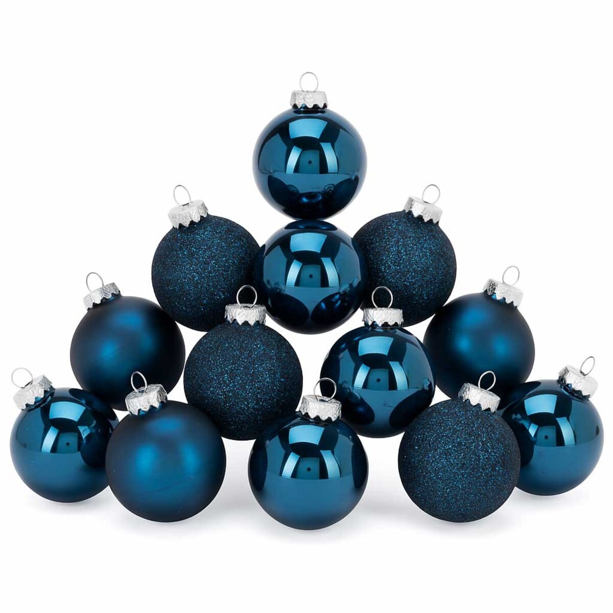 Szklane bombki świąteczne Ø
 6 cm, 20 szt., niebieskie