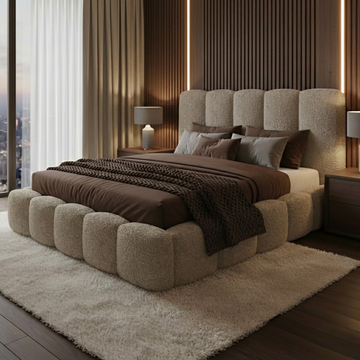 Łóżko Tapicerowane Monarch 140X200 Stelaż Pojemnik Na Pościel Loop 06