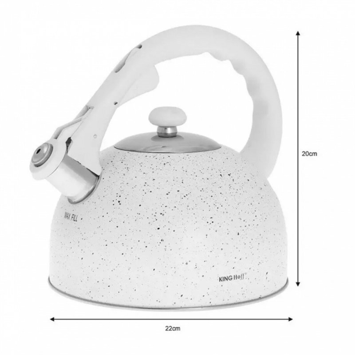 Czajnik Z Gwizdkiem 2,6L Kinghoff Marble