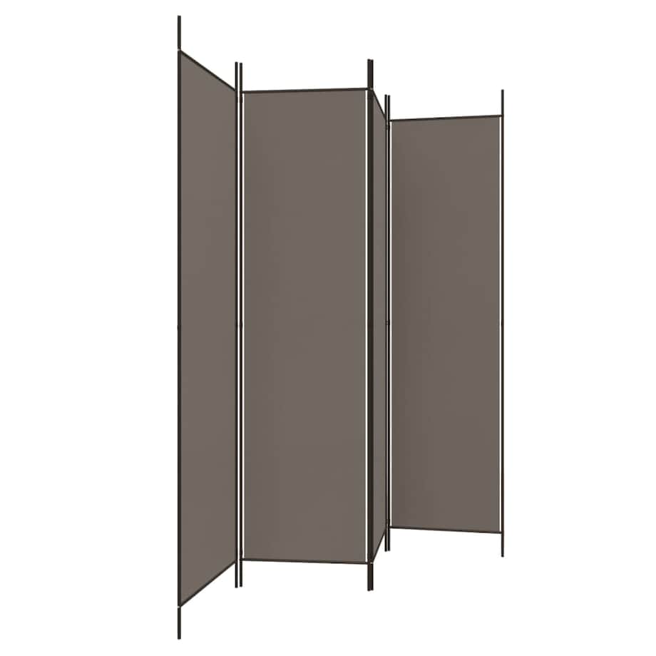 vidaXL Parawan 4-panelowy, antracytowy, 200x200 cm, tkanina