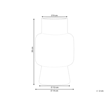 Wazon na kwiaty szklany 26 cm szary MEGALO