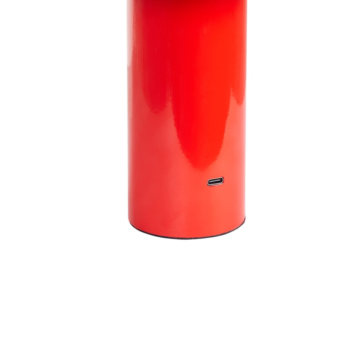 Bezprzewodowa lampa stołowa metalowa czerwona BESOS