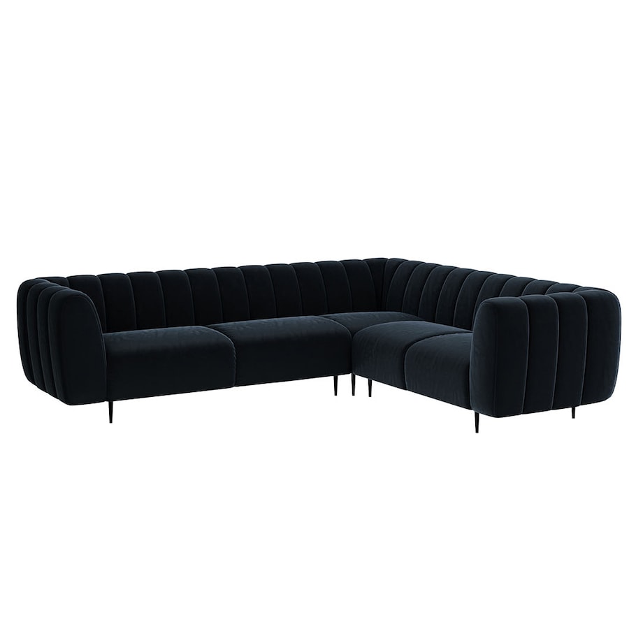 Shel Sofa narożna - ciemnoniebieska