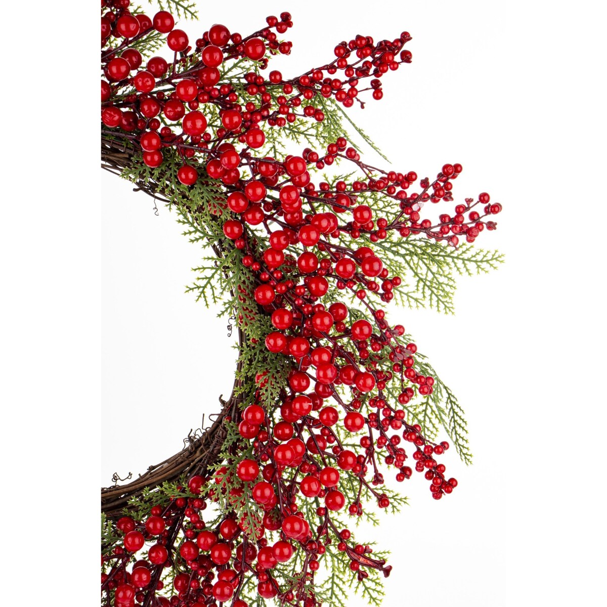 Wianek jesienno-zimowy 55x55x12 cm z jagód berberysu