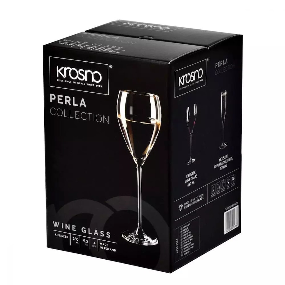 Kieliszki do Wina Krosno Perla 4 szt 280 ml Wysokie