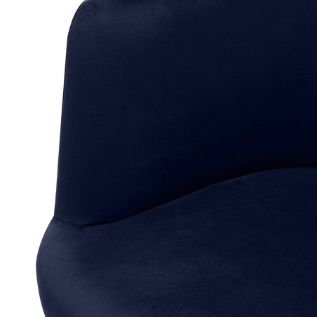 Fotel obrotowy, welur, granatowy Haco