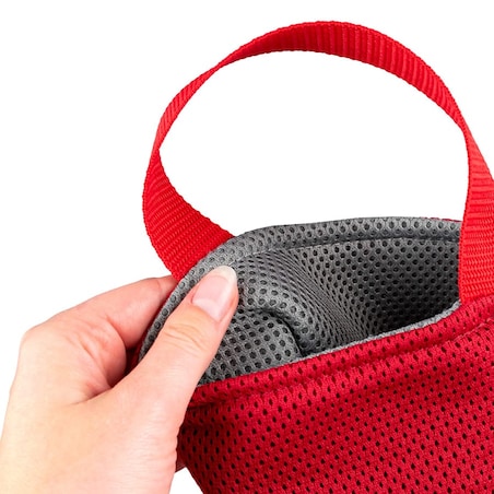 Etui podróżne, opakowanie na butelki czerwono-szare